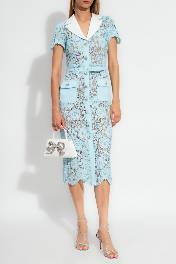 SchaferandweinerShops TW - Blue Lace dress Self Portrait
